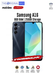 Samsung A16 - 8GB RAM - 256GB Storage - PTA Approved - 12 Months Warranty - Black - The Original Bro Mobiles - TOB36